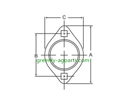 2 Bolt hole self-aligning mounting flanges