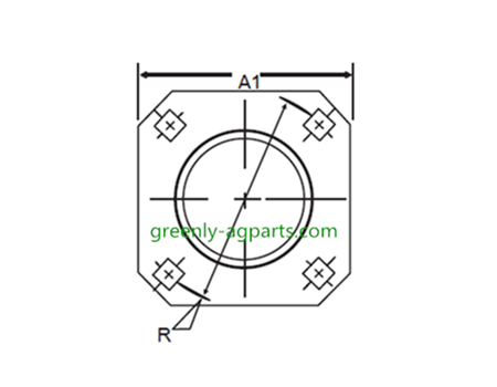 4 Bolt hole square self aligning mounting flanges